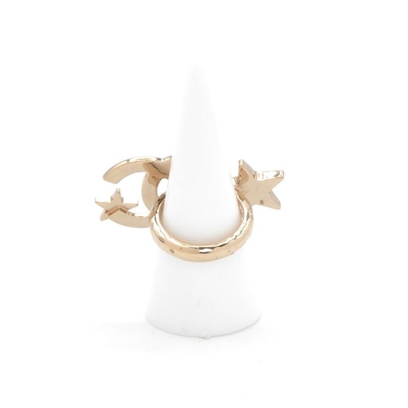 Chanel Ring Gold CC Logo Star