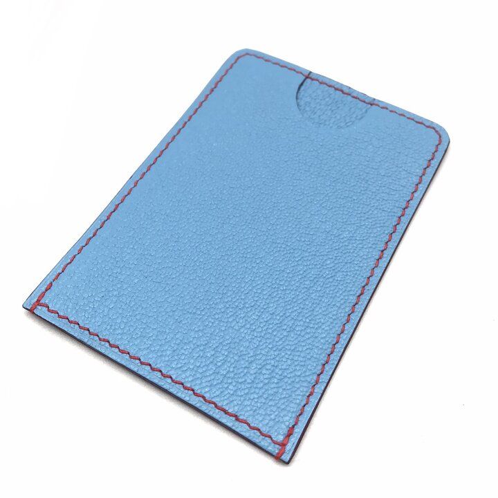 Hermes Pochette Insalm Leather Mini Smartphone Shoulder Bag Blue Purse