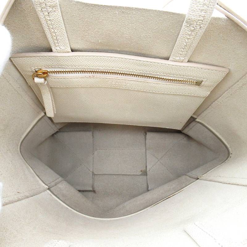 Celine Vertical Cover Small Tote Calfskin White Gray