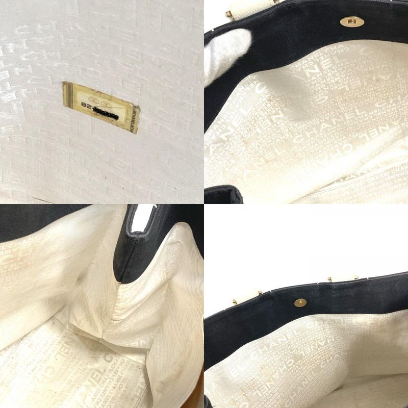 Chanel Shoulder Bag CC Logo Canvas Black Cc Cc Logo Logo