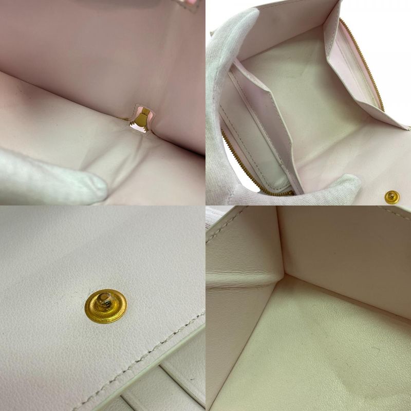 Bottega Veneta Zip Around Maxi Intrecciato Leather Bifold Wallet Pink