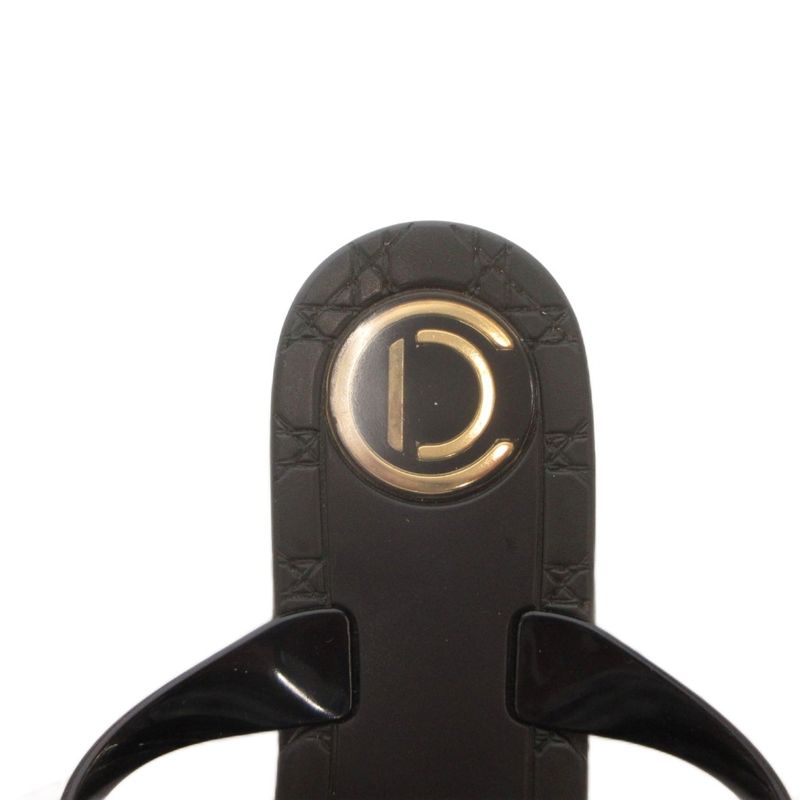 Dior Sandals D Logo Ribbon 36 Black