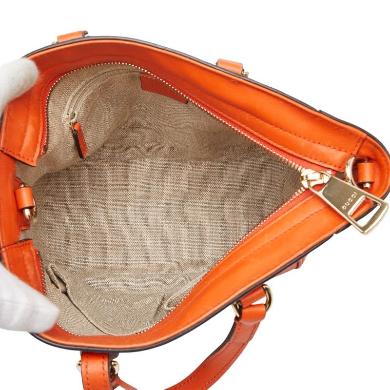 Gucci Micro Guccissima 2-Way Shoulder Bag Orange Leather