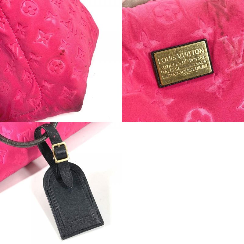 Louis Vuitton Shoulder Bag Scuba MM Microfiber Pink Black