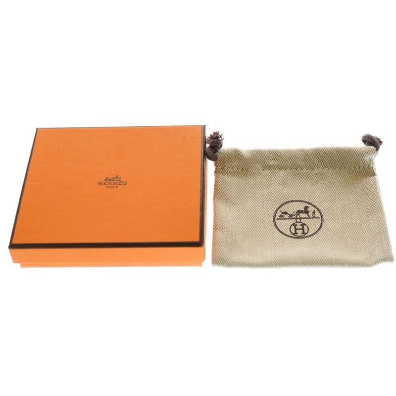 Hermes Cheval Picto Leather Card Case Black