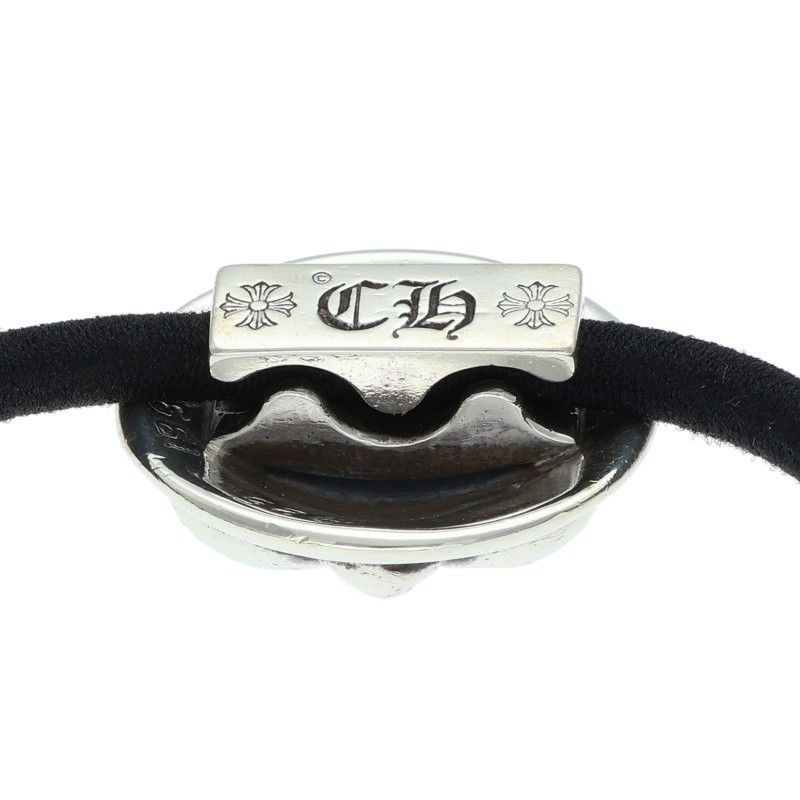 Chrome Hearts Hairband BS Fubutton Hair Tie Silver Concho Black