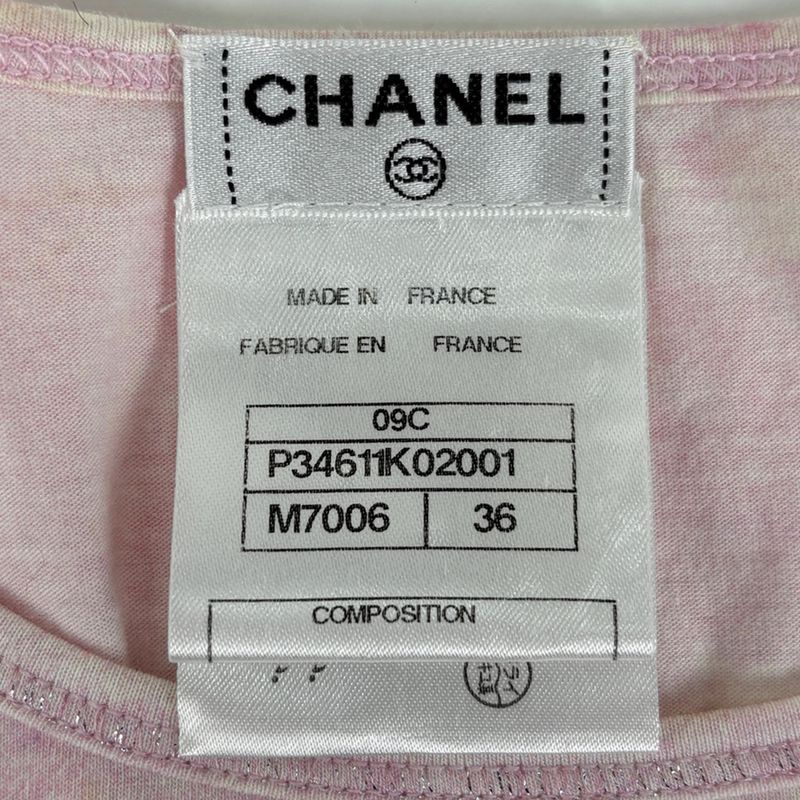 Chanel CC Logo Short Sleeve T-Shirt 09C Top Cotton
