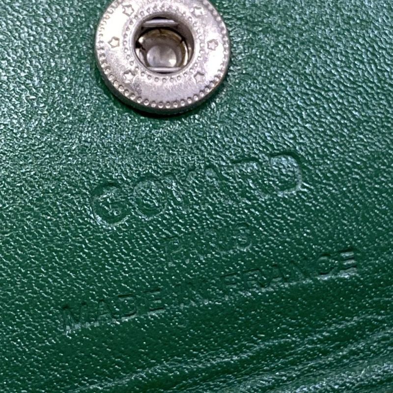 Goyard Tote Saint Louis Junior Green White Orange Markage with Initials