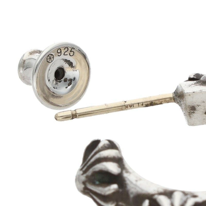 Chrome Hearts Hoop Cross Sml Band Silver Earrings
