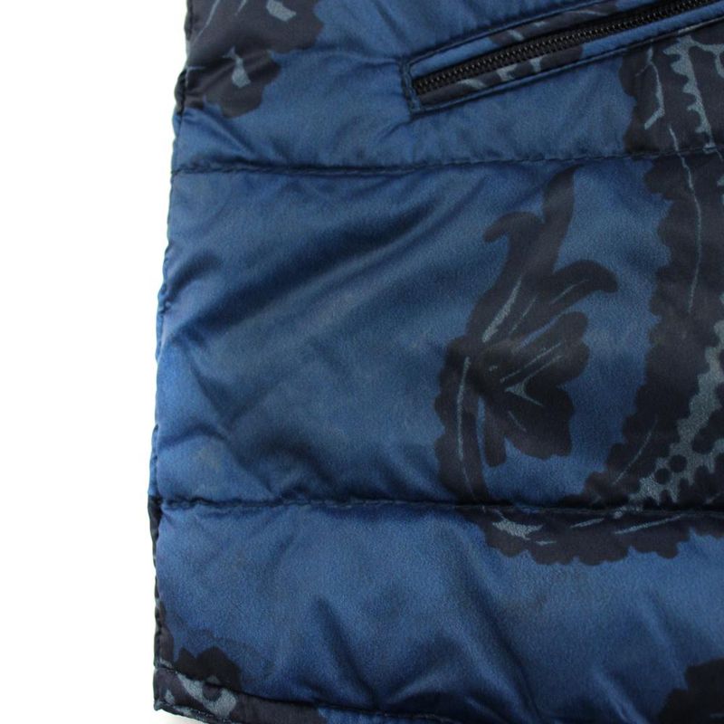 Moncler Gui Imprime Gilet Down Vest Paisley Pattern Nylon 14