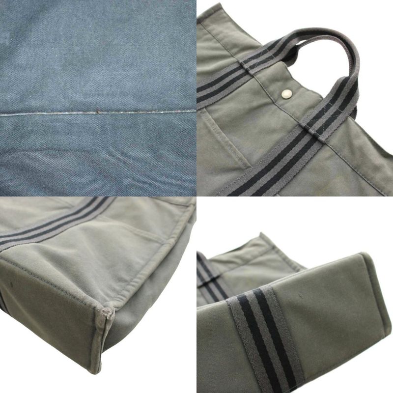 Hermes Fourre Tout MM Tote Canvas Gray
