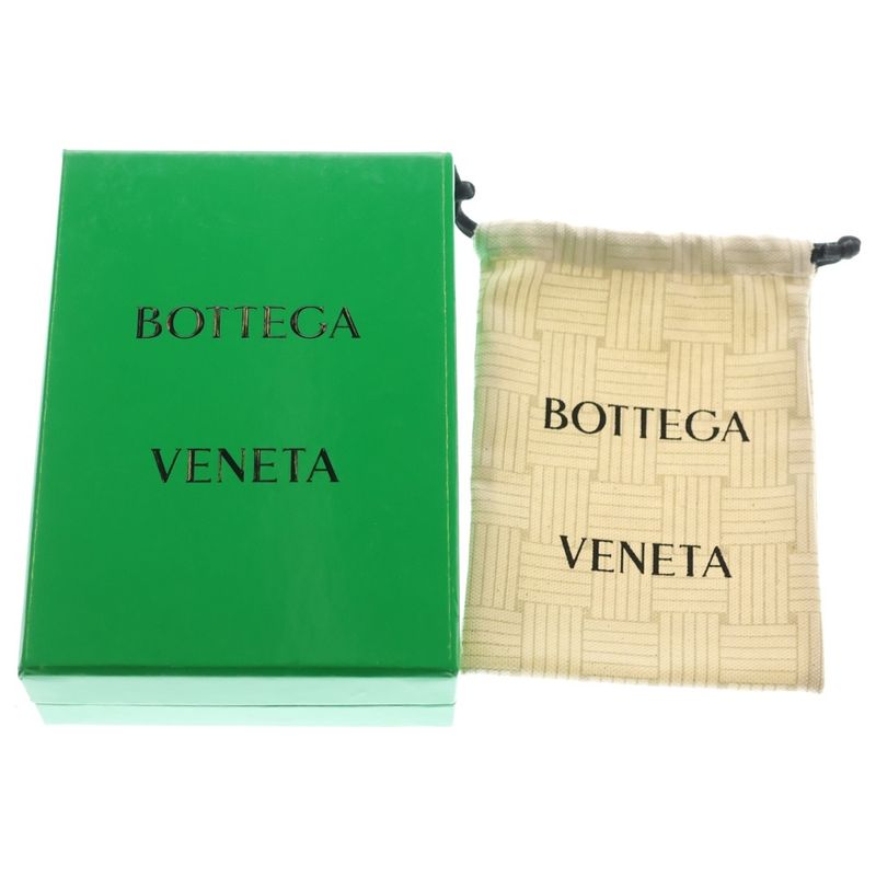 Bottega Veneta Intrecciato Card Case Coin Purse Black Leather