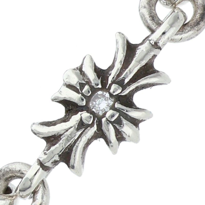 Chrome Hearts Ring Tny CH Pls Dia Tiny Ech Plus Diamond Silver Clear