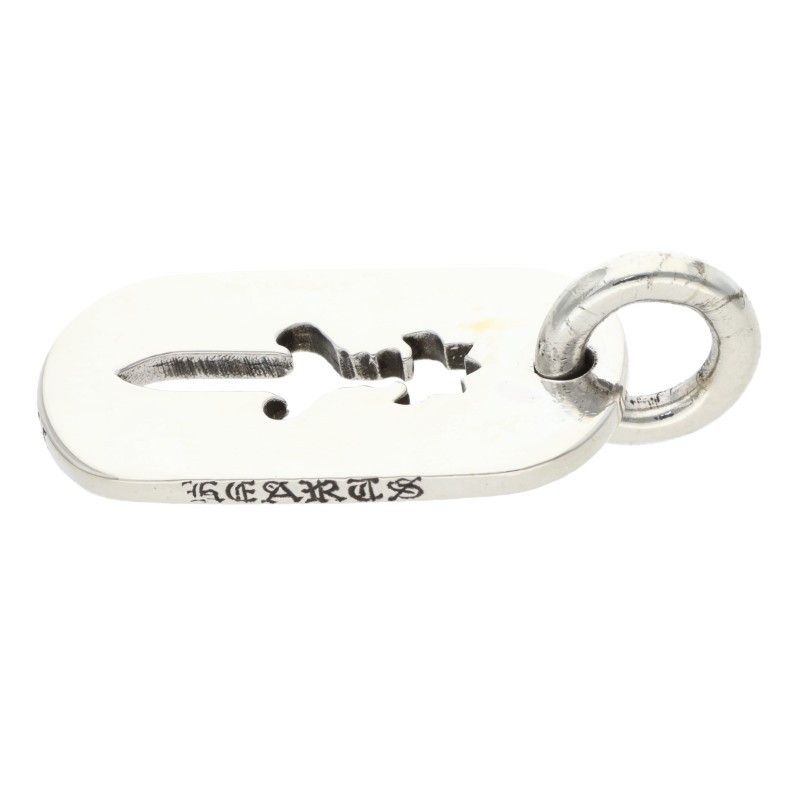 Chrome Hearts D Tag Sml CO Dag Cutout Dagger Dog Small Necklace Top