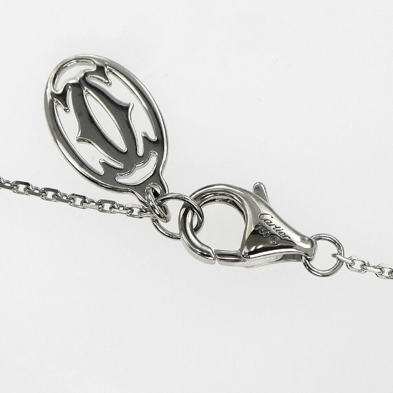 Cartier Necklace Heart Pave Diamond 18K White Gold