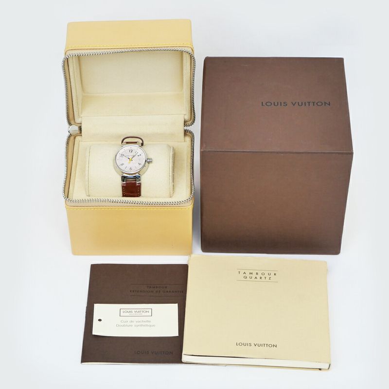Louis Vuitton Tambour PM Brea Pink Shell Dial Watch