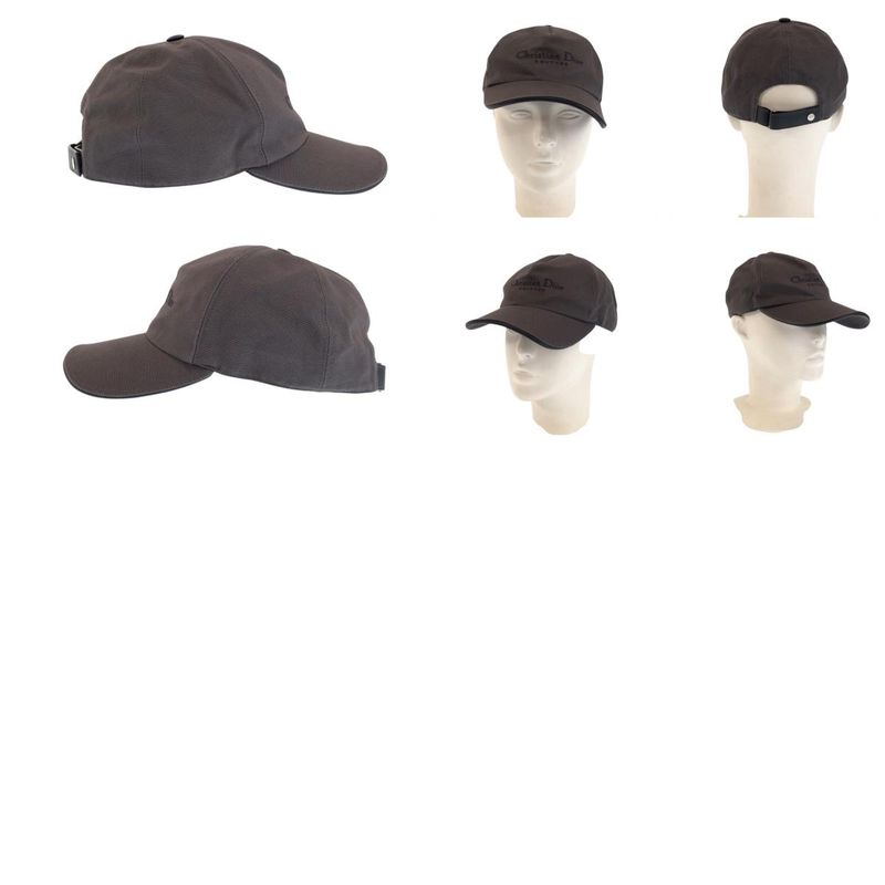 Dior Gray Silver Cotton Cap Hat