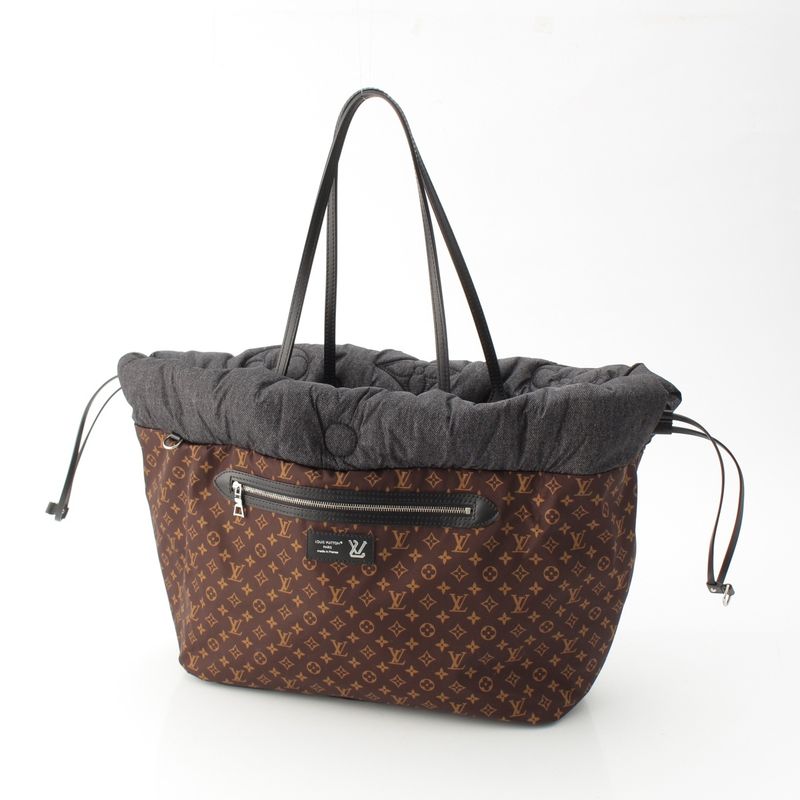 Louis Vuitton Neverfull Inside Out MM Nylon Reversible Tote Black