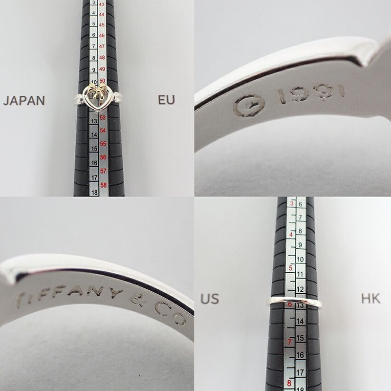 Tiffany & Co 925 750 Heart Ribbon Ring