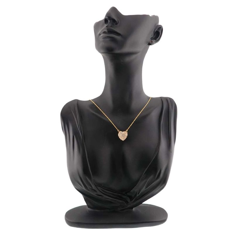 Dior Heart Quartz Necklace 18k YG Yellow Gold