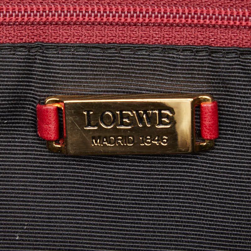 Loewe Anagram Red Leather Bag