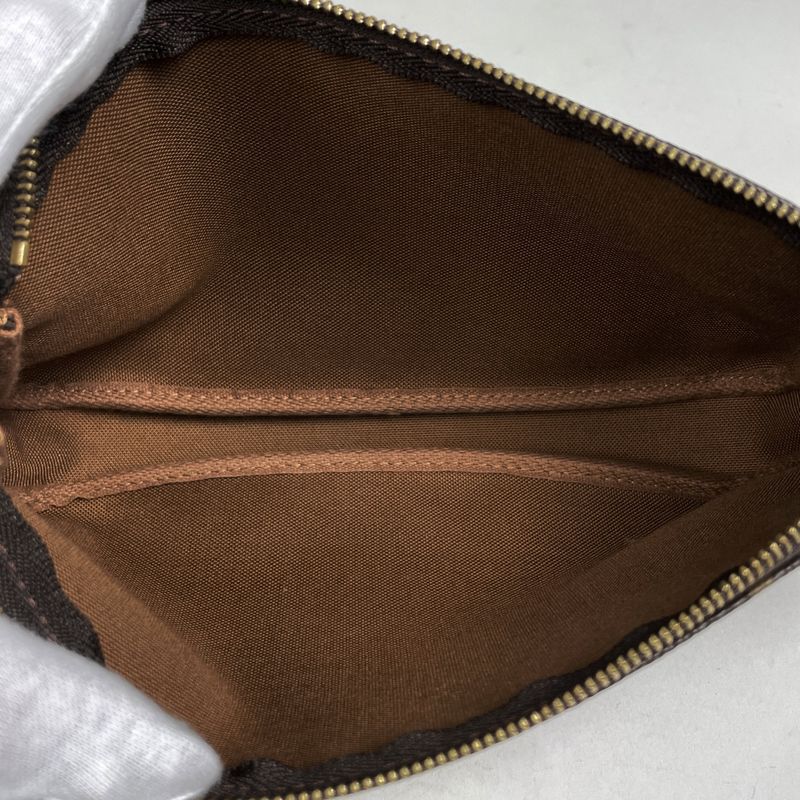 Louis Vuitton Pochette Makeup Cosmetics Pouch Monogram Brown