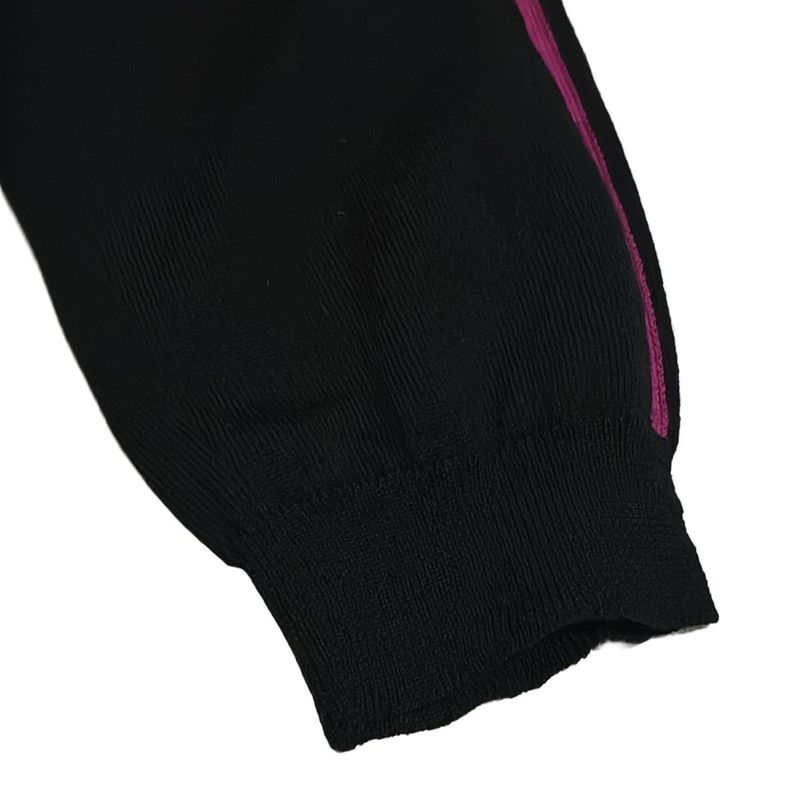 Versace Gianni Long Sleeve Sweater 4 XL Black Pink Turtleneck