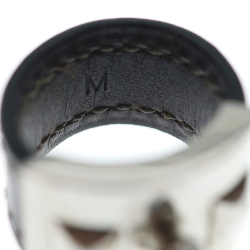 Hermes Collier de Chien Ring Plated Leather Brown Silver