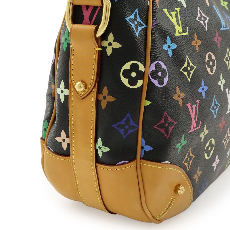 Louis Vuitton Monogram Multicolor Greta Shoulder Bag Semi Noir Black