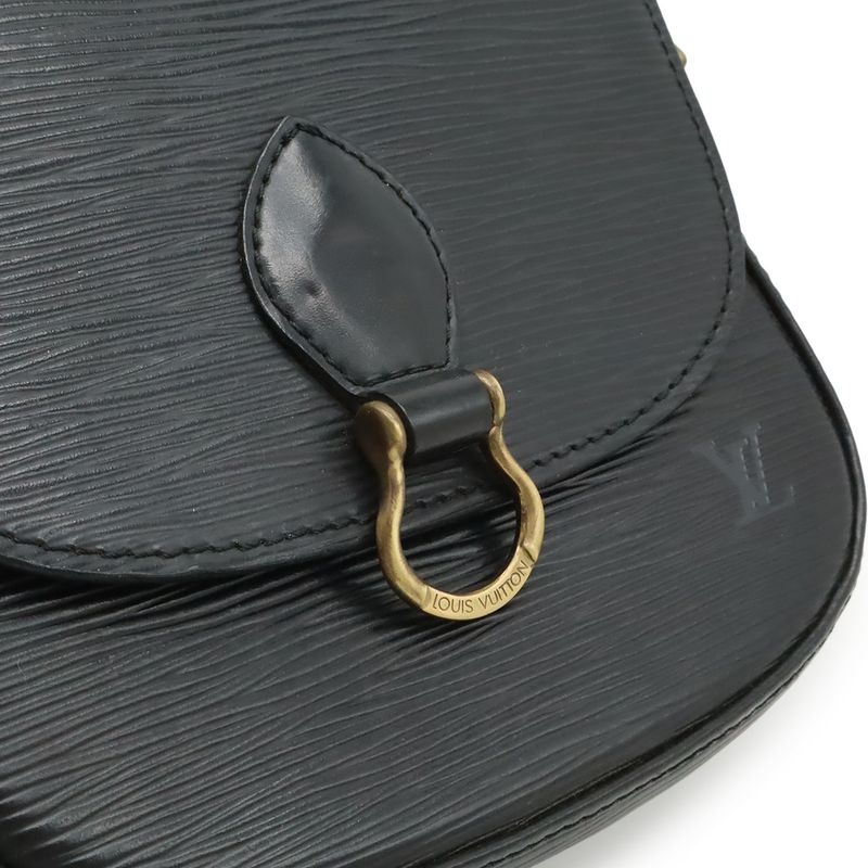 Louis Vuitton Epi Mini Saint Cloud Shoulder Bag Pochette Crossbody Leather Noir