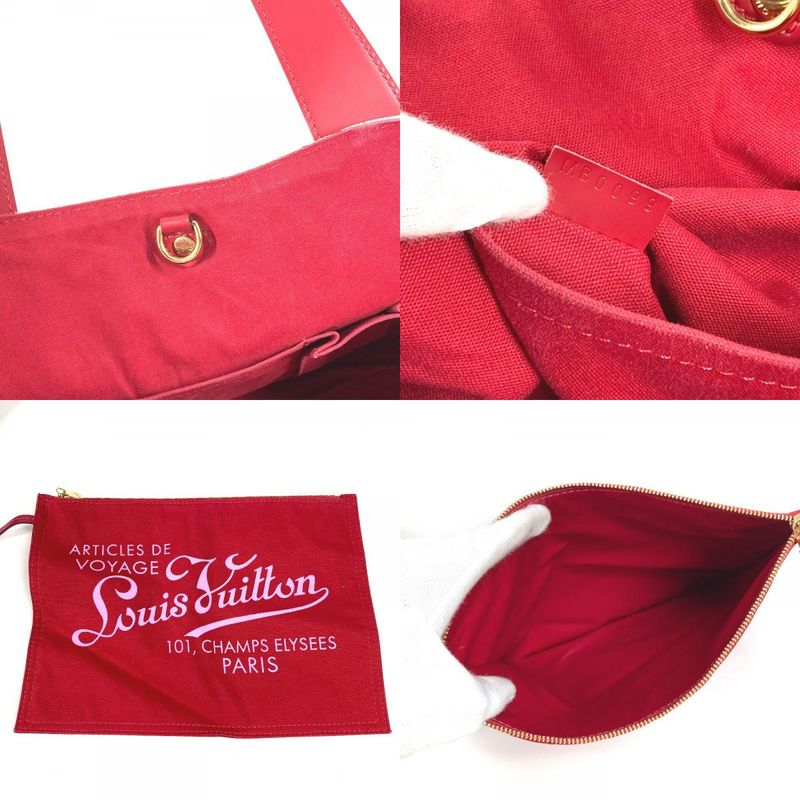 Louis Vuitton Tote Kabai Panema GM Leather Canvas Pink