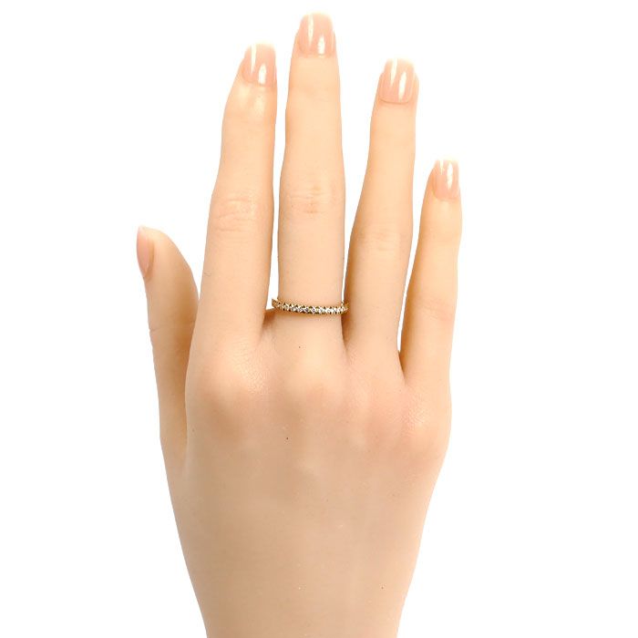 Tiffany & Co 18k Pink Gold Half Eternity Ring Diamond