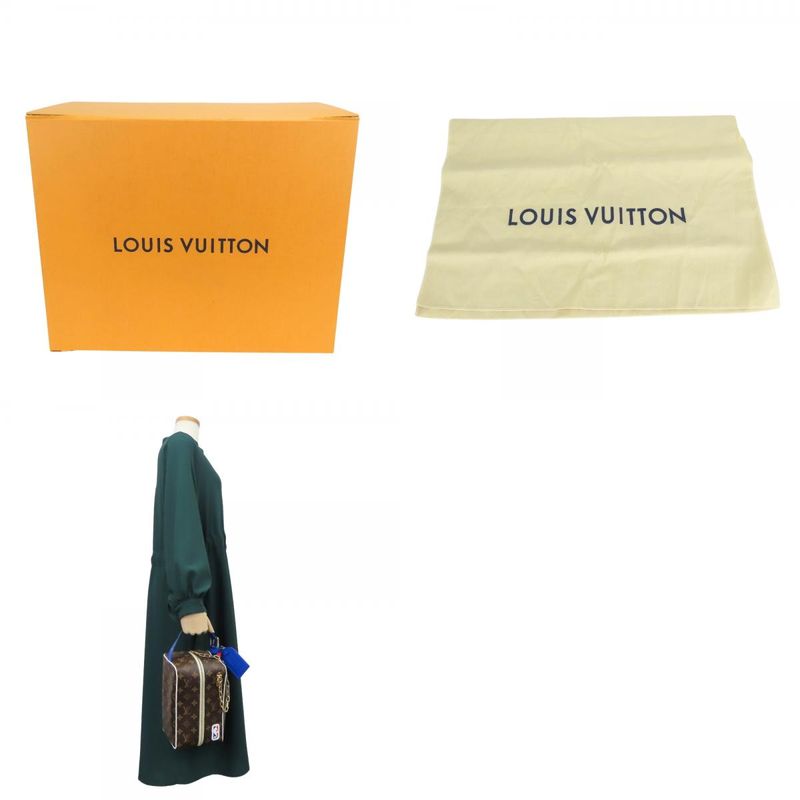 Louis Vuitton Handbag Nba Drop Kit Monogram Brown Blue Nba Collaboration Initial