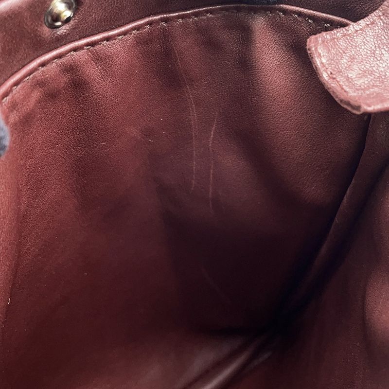 Hermes Shoulder Bag Tu de Bordeaux Silver Leather