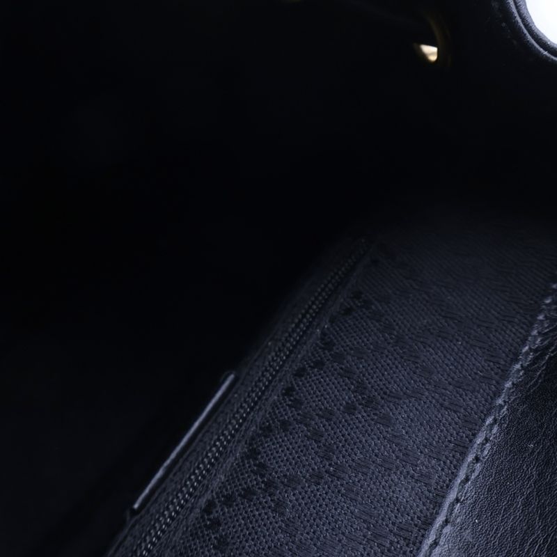 Gucci Bamboo Leather Backpack Black