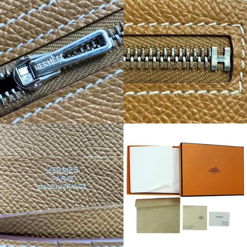 Hermes Bifold Wallet Bearn Compact Silver Hhardware