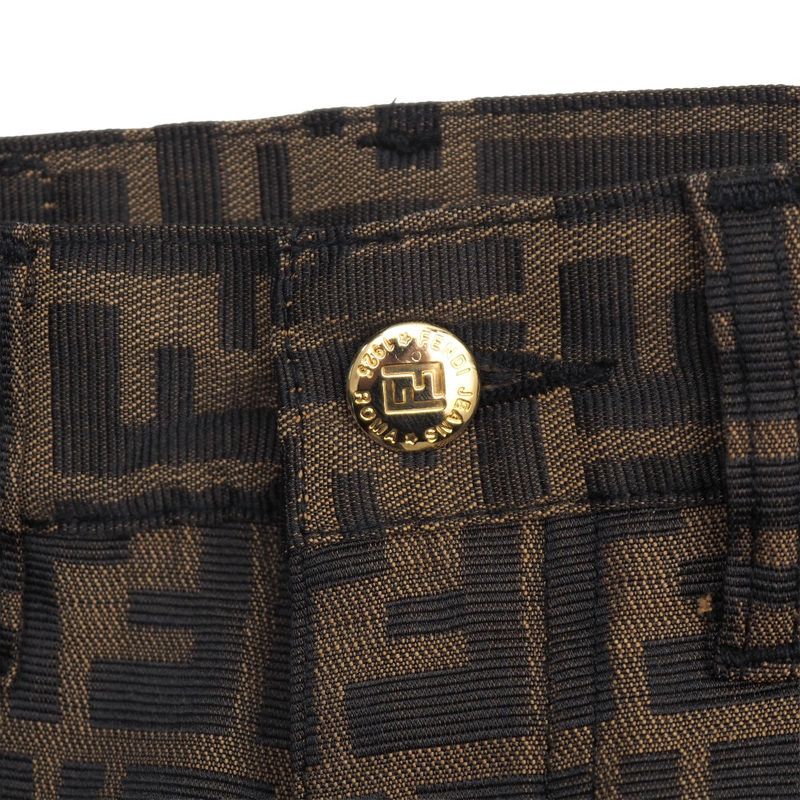 Fendi Vintage Pants 42 Zucca Double Tapered