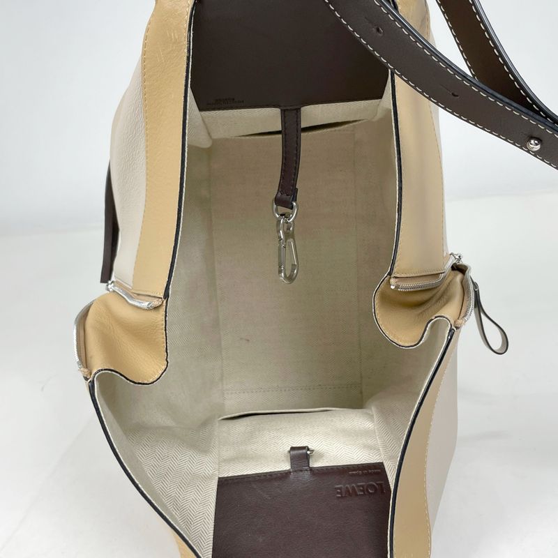 Loewe Hammock Small Anagram 2-Way Shoulder Bag Leather Beige