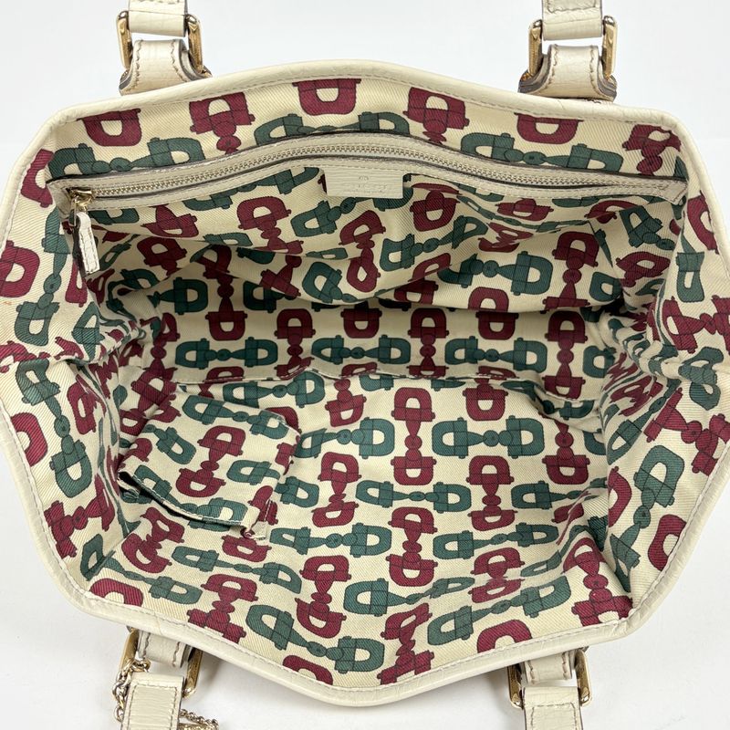 Gucci GG Pattern Tote Shoulder Bag Sherry