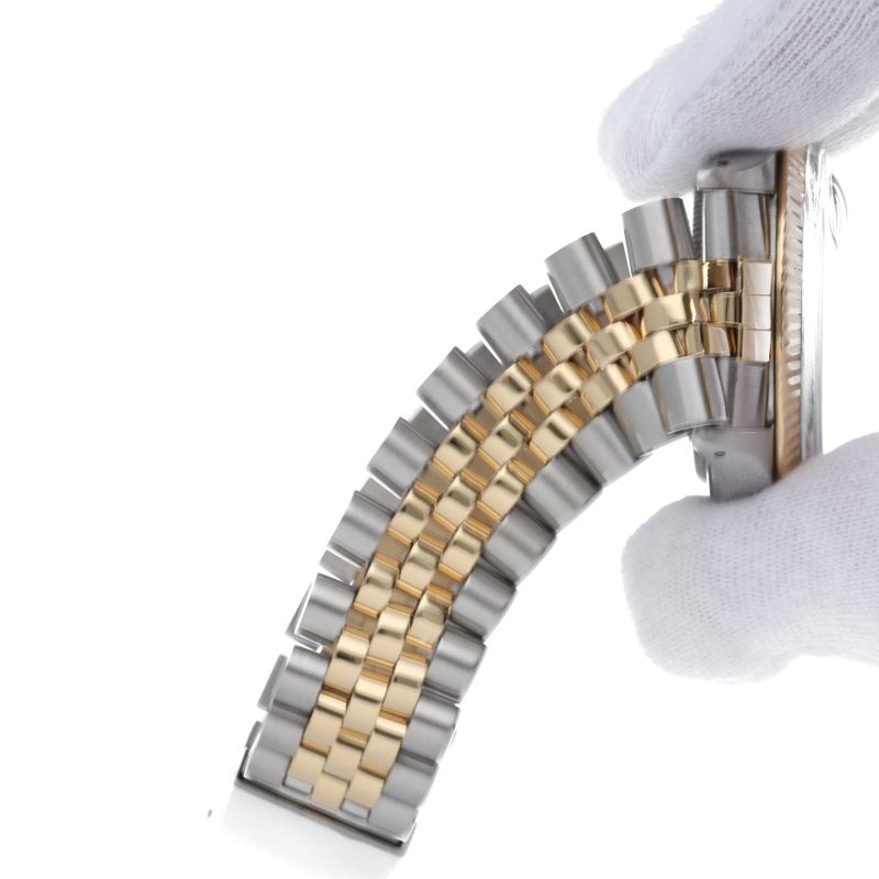Rolex Datejust Watch Antique 18k Yellow Gold SS White Polished