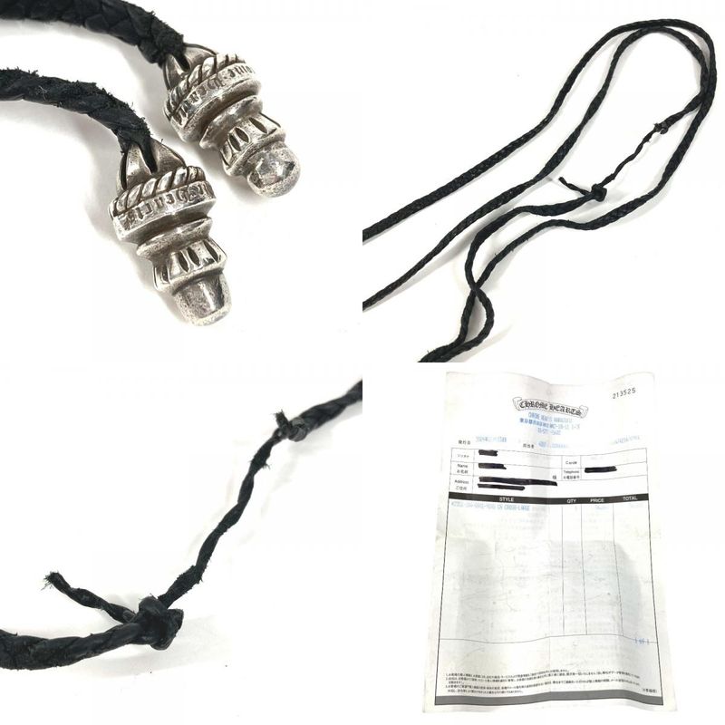 Chrome Hearts Necklace CH Cross Large Choker Pendant Silver