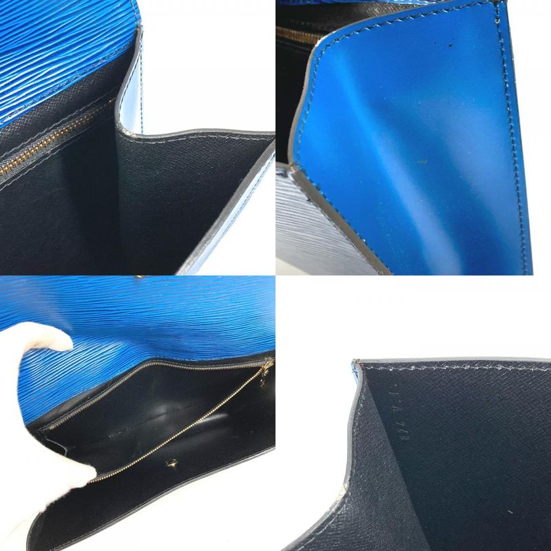 Louis Vuitton Second Bag Montaigne 27 Epi Leather Toledo Blue