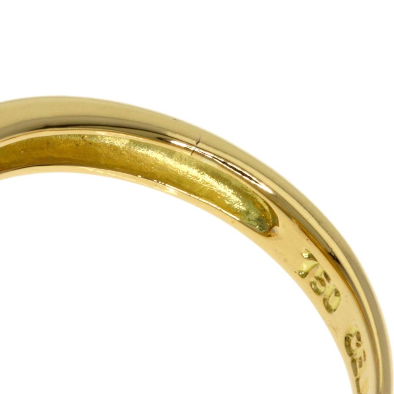 Celine Logo Diamond Ring 18k Yellow Gold