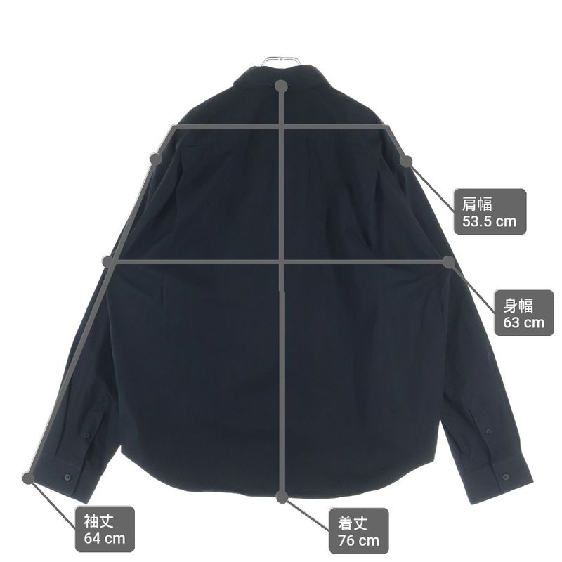 Balenciaga Quest Large Fit Shirts Oversize Front Logo Embroidery Long Sleeve
