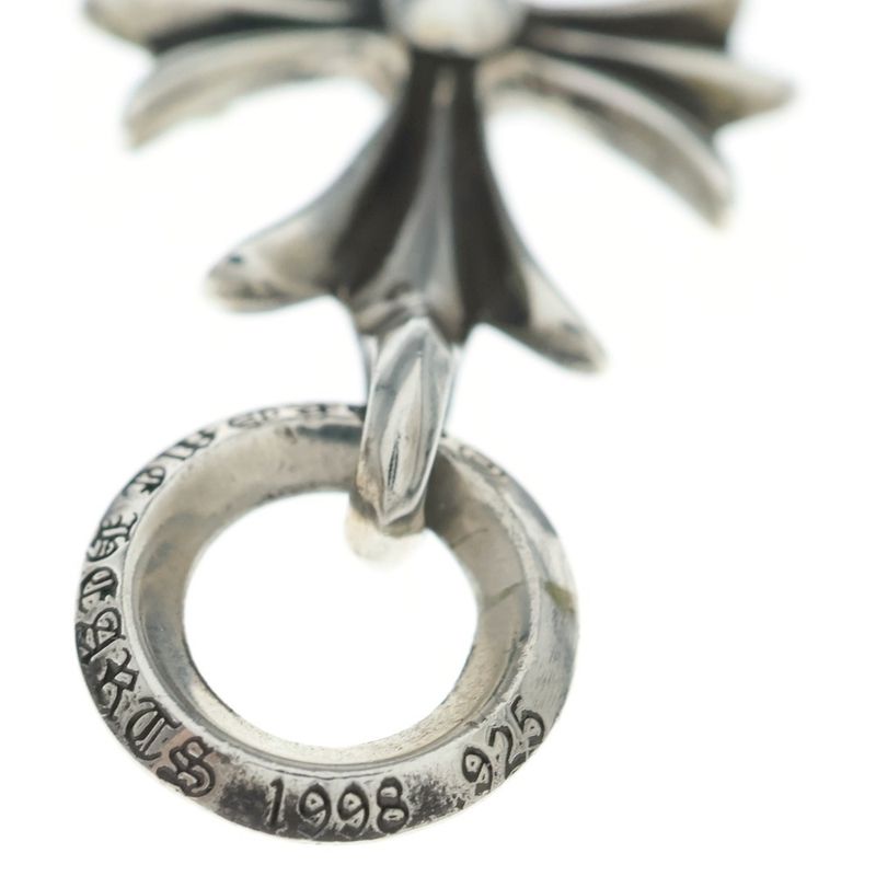 Chrome Hearts Tiny CH Cross Charm Necklace Top Silver