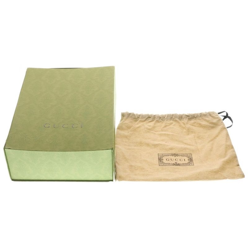 Gucci Jumbo GG Canvas Leather Messenger Bag Brown Beige