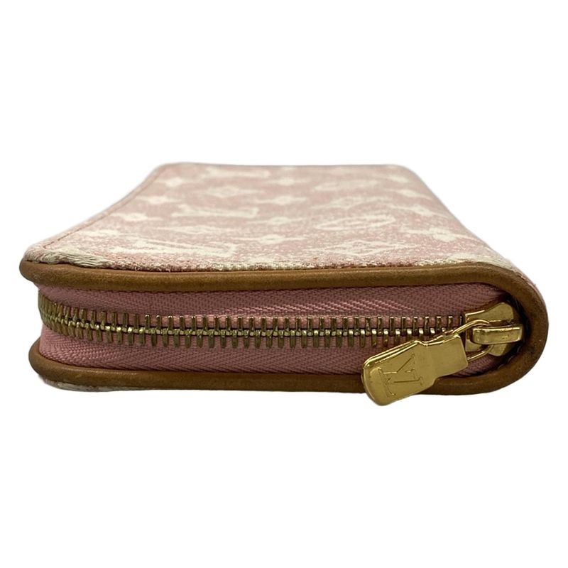Louis Vuitton Wallet Monogram Jacquard Denim Zippy Pink