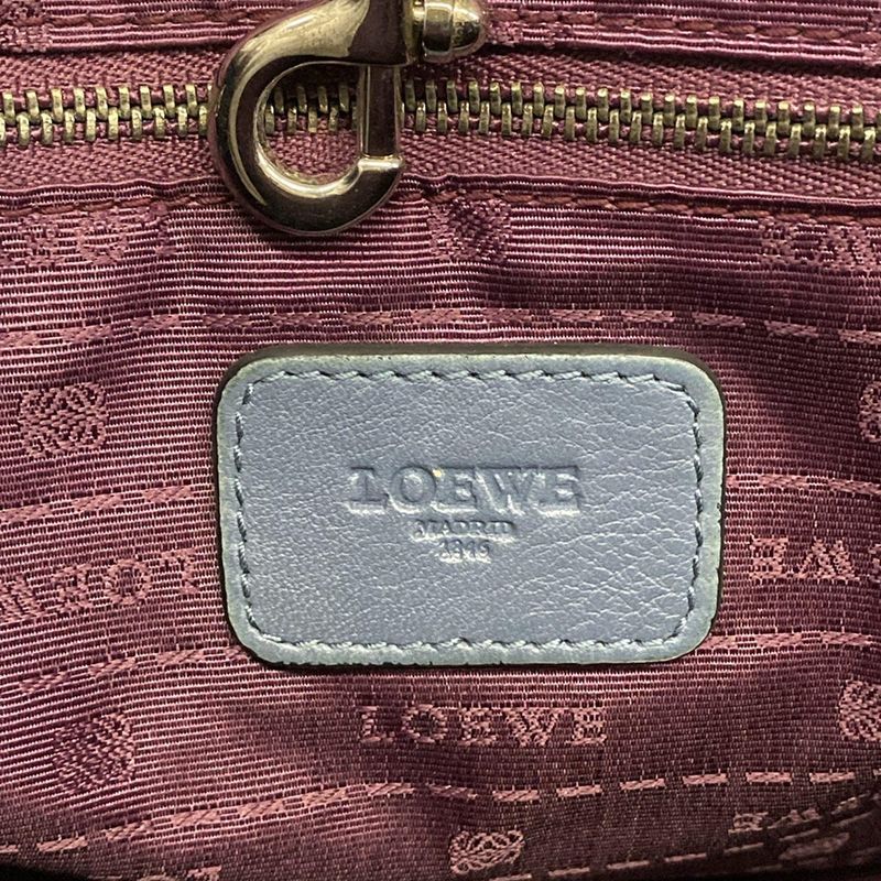 Loewe Tote Heritage Blue Gray Leather