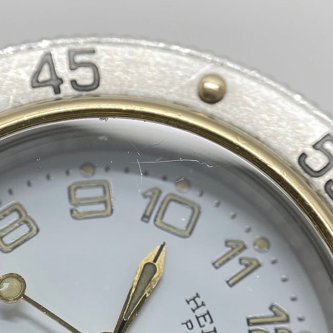 Hermes Watches Clipper Diver White Silver Gold Watch