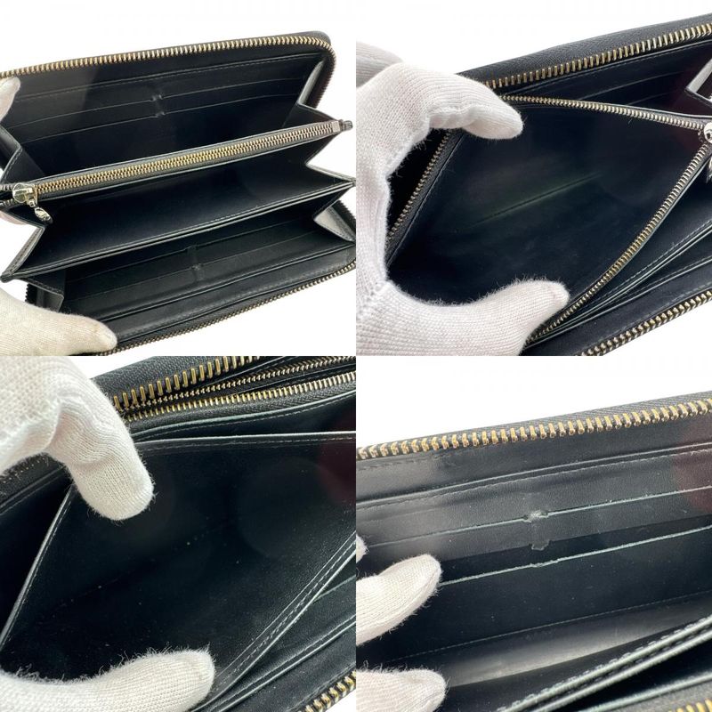 Louis Vuitton Round Zip Wallet Vernis Black